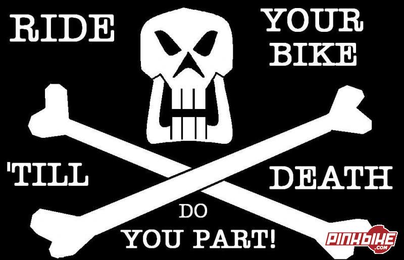 I was screwing around on windows-paint, and I cameup with this "RIDE FOR LIFE" style logo!!! Let me kno' whatcha think...