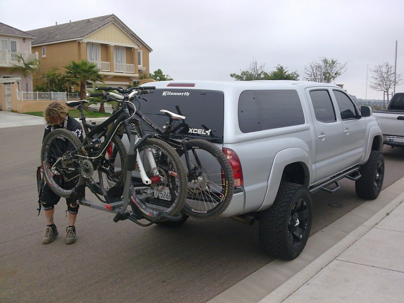 the bikes loaded up