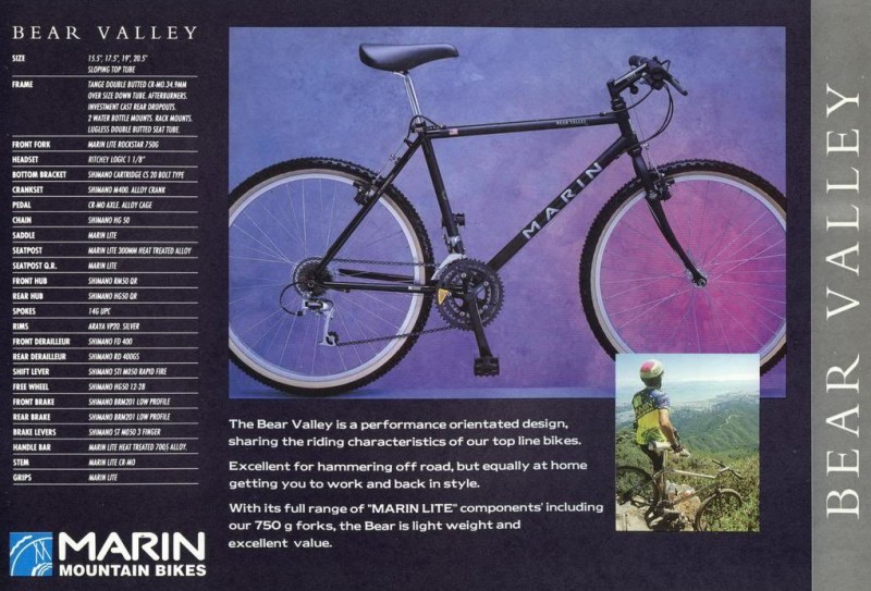 1992 Marin Bear Valley Catalogue Scan