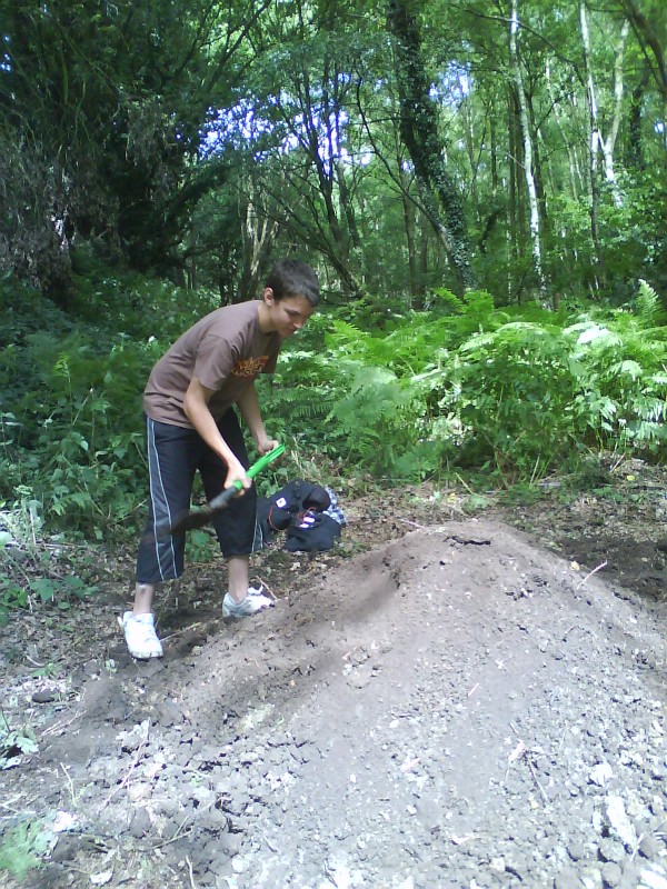 1st day of digging. Weather looked ominous at times but god loves trail building so it didnt rain =P