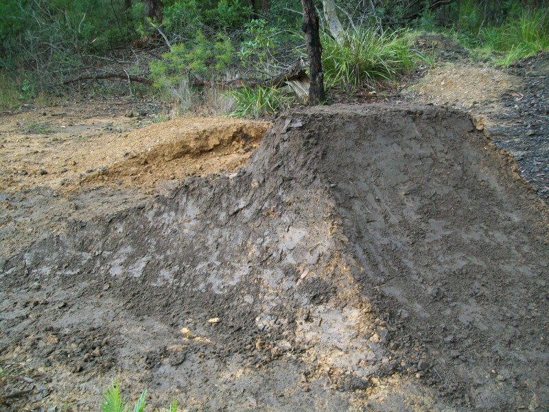 I changed the Pump roll/berm into a jump/berm. I need to finish the down ramp.