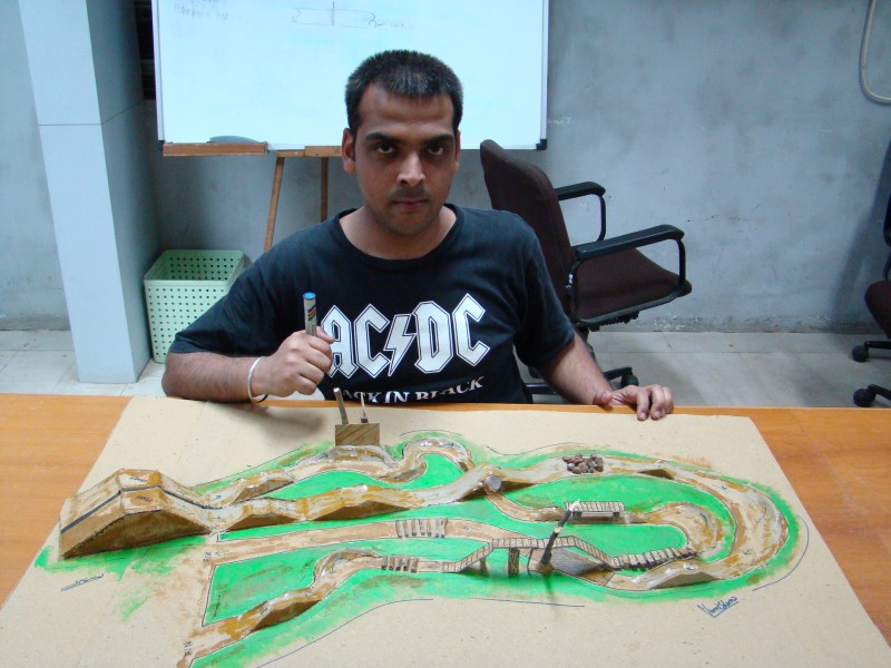 I designed this scaled model for the upcoming mountain bike park in T.I Cycles factory premises (Chennai - India).... Not to mention the sweat &amp; blood while constructing the real thing. they are fuckin bloodsuckin leeches. Havent paid nothin' for this hard work.