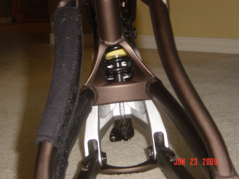 Shock mount area, and swing arms