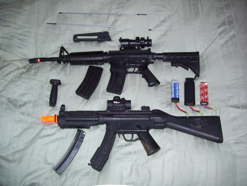 Airsoft TM M4 and Aftermath MP5 for trade (M4 not firing) For Sale