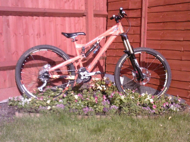 Recent pic 25/06/09

Shh dont tell my mum I had my bike on her flower bed :-s lol