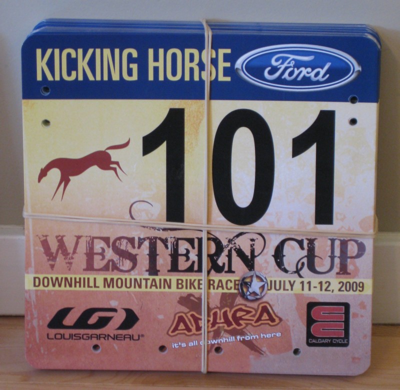 Numbers plates for the Western Cup at the KHMR.  First 200 racers get to keep the plate to put on thier wall.