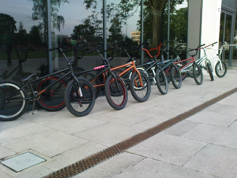 Alex's, Sandy's, Mine, Will's, Dan's, Nav's, Trial bike kid's and Dean's bikes