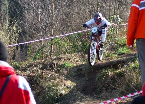 First Downhill Race...Don't ever do this, you just look wierd! Did the road gap the secong time but cant find a pic of it :(
