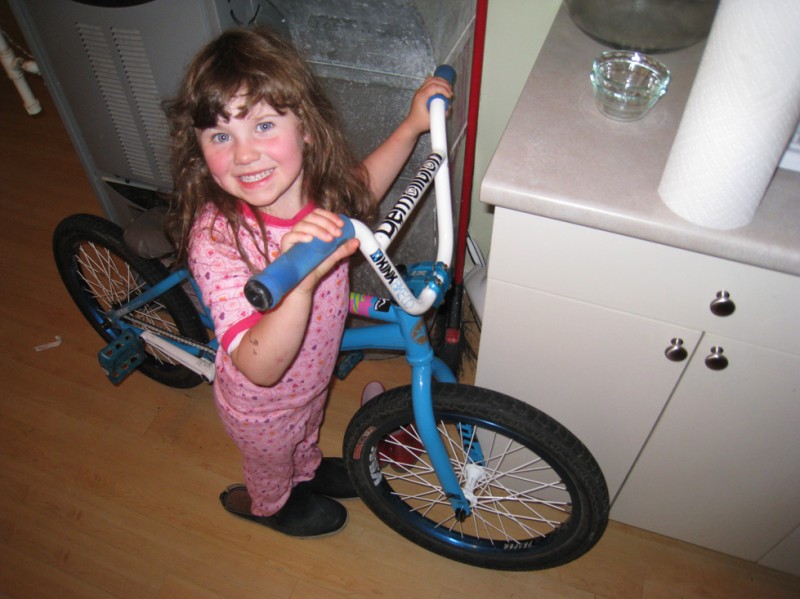 my niece posing with my bike. :)