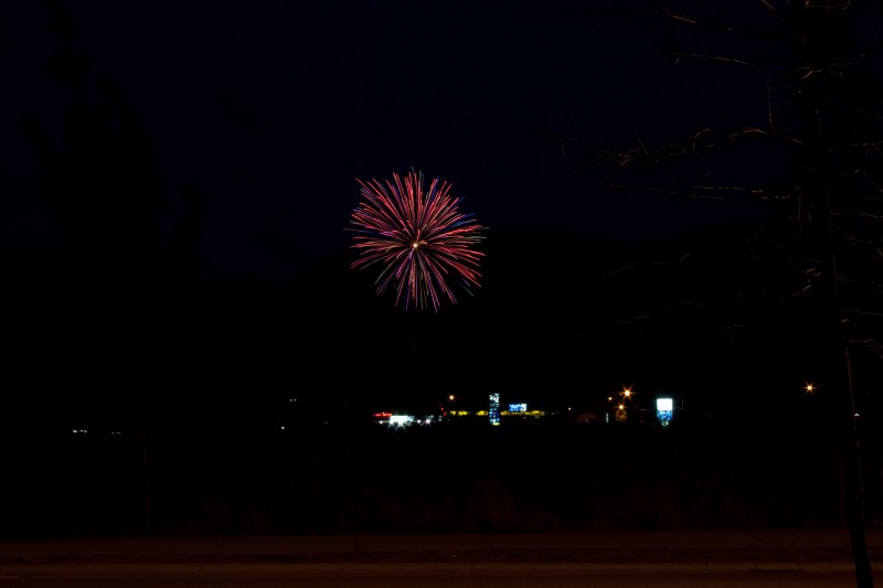 Time Lapse of fireworks.
