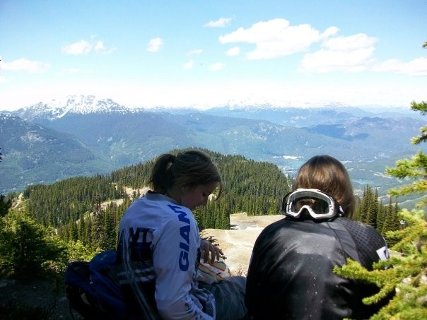 taking a lunch at the top of Whistler