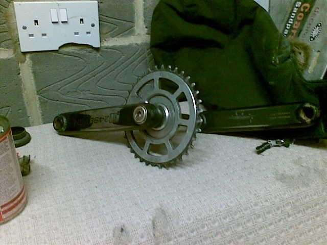 For Sale: 24 seven superfat 3peice Bmx/Mtb crank arms, 19mm Axle, and 36tooth terrible one sprocket all for £35