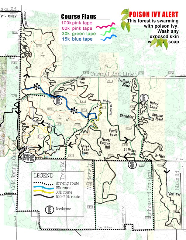 ganaraska forest dirt bike trail map