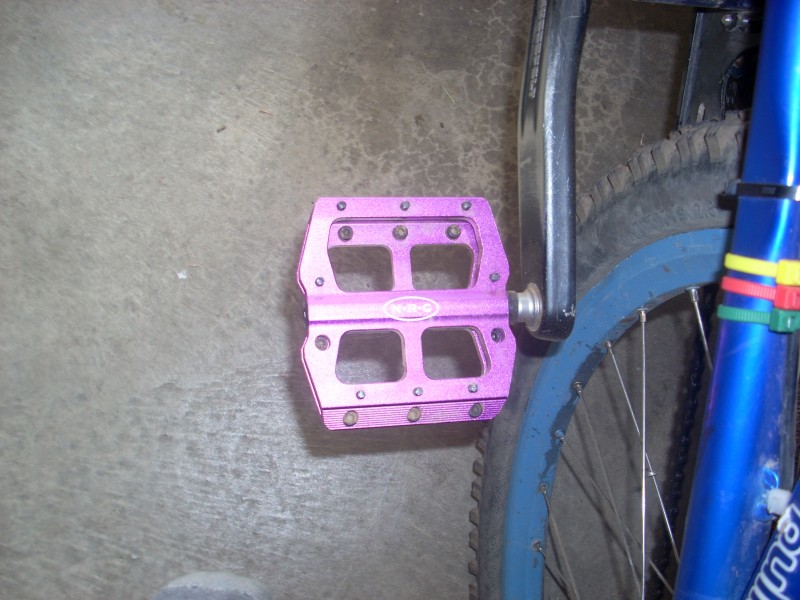 My new anodized purple NRG pedals.