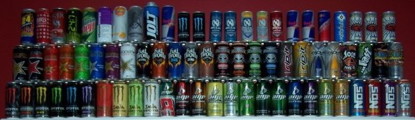 energy drink can collection (not all of cans though)