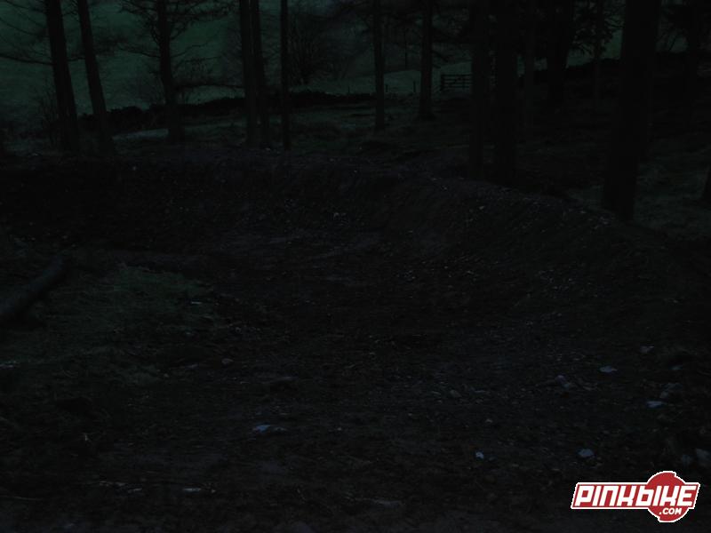 this is a view of the berm from standing on the stepdown take off