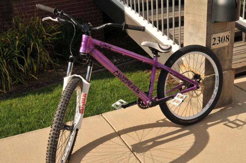 just painted her purple with duplicolor metalcast and put some deity peds on