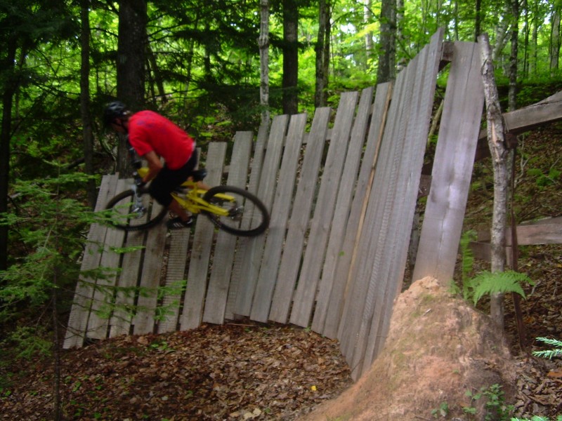 wall ride in the woods