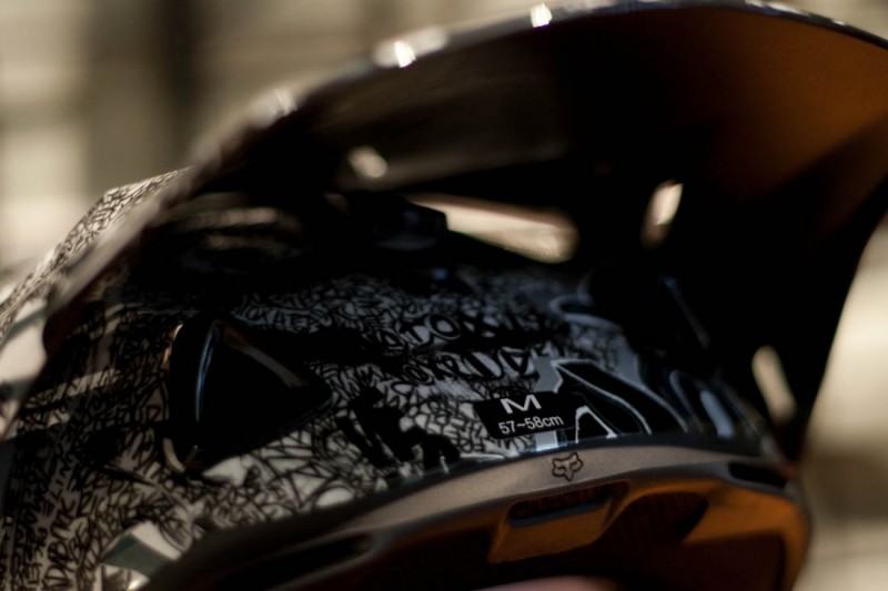 Fox's new V3R Carbon Helmet - upper vents.