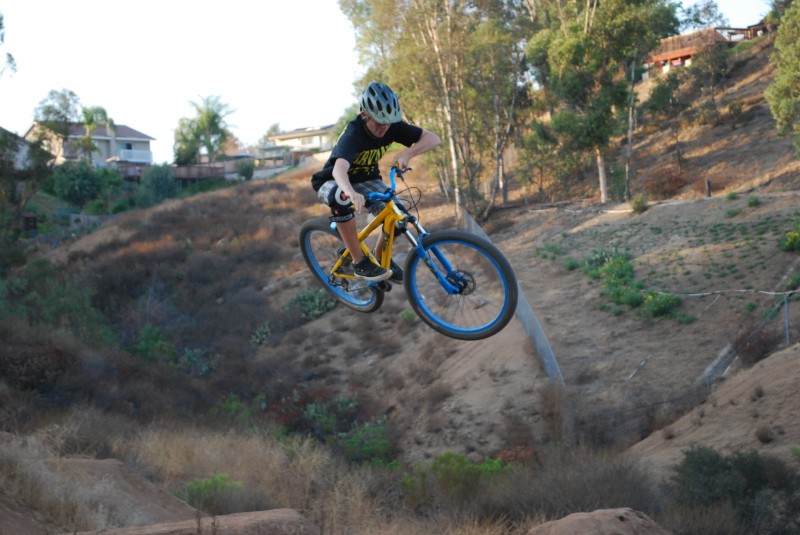 Hitting the big jumps at bearcat on our hardtails