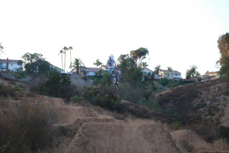 Hitting the big jumps at bearcat on our hardtails