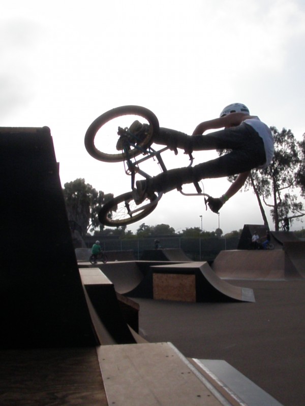 My son having a great session at the Clairmont skate park.