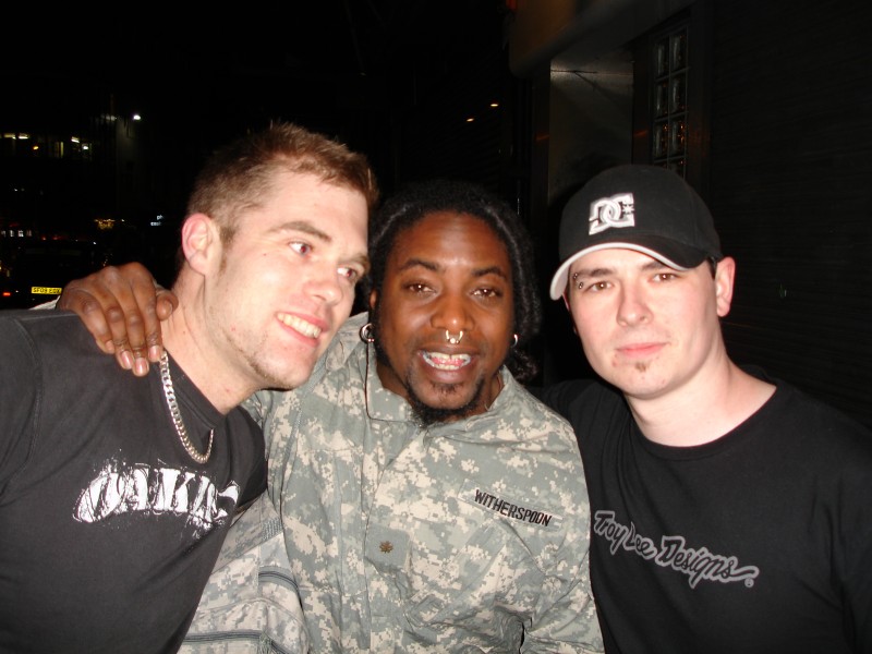 Me, my best mate and Lajohn from Sevendust..