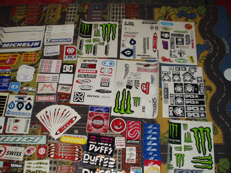 my whole collection, with over 370 stickers