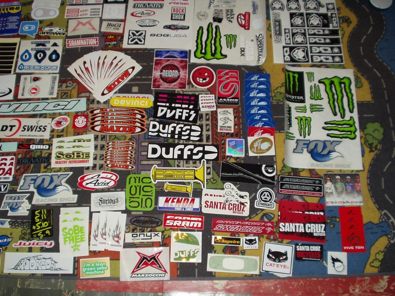 my whole collection, with over 370 stickers