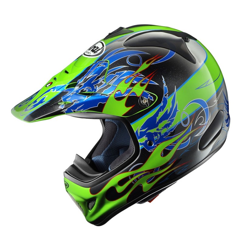 Arai VX-3 Wing Flame Motorcross Helmet - Green