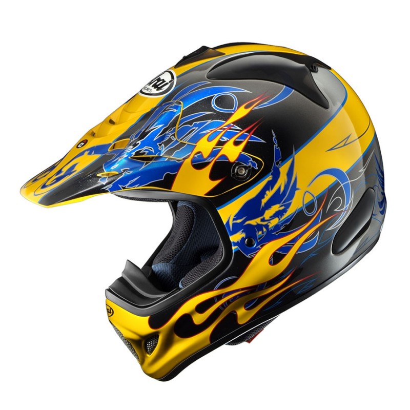 Arai VX-3 Wing Flame Motorcross Helmet - Yellow