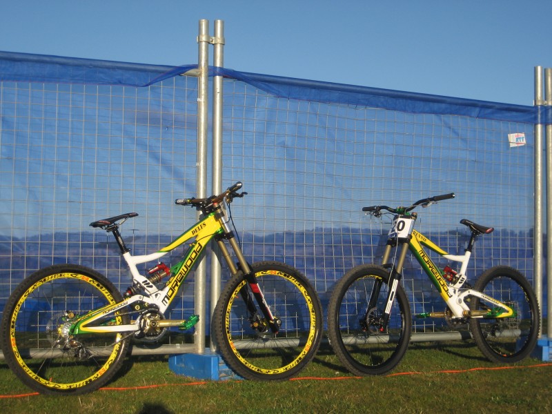 Nathan and Mitch's Worlds bikes.