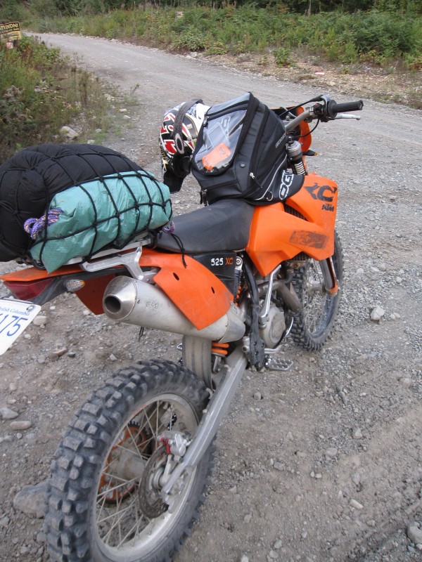 Bike with camping gear