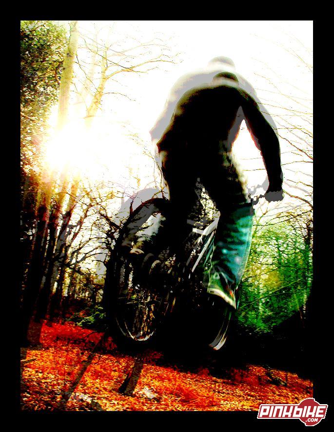 another pic of dave catching some air out of the jump we made at college. edited in PS if u like this, check out my digital art www.speardesign.deviantart.com