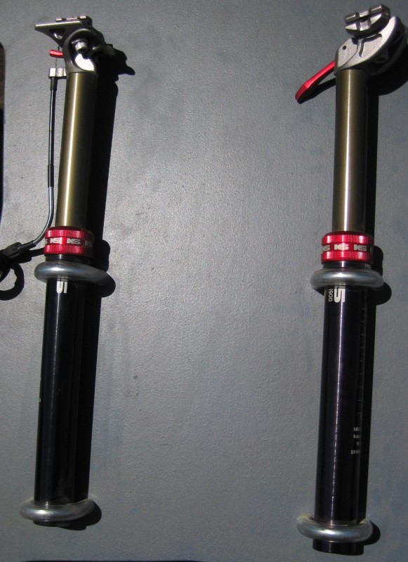 KS adjustable seatpost  with and with out remote lever.