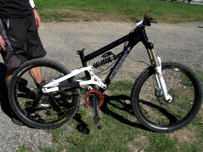 This is the brand new Santa Cruz Bullet that fell from the chairlift from high winds. This was the bummer of the day.