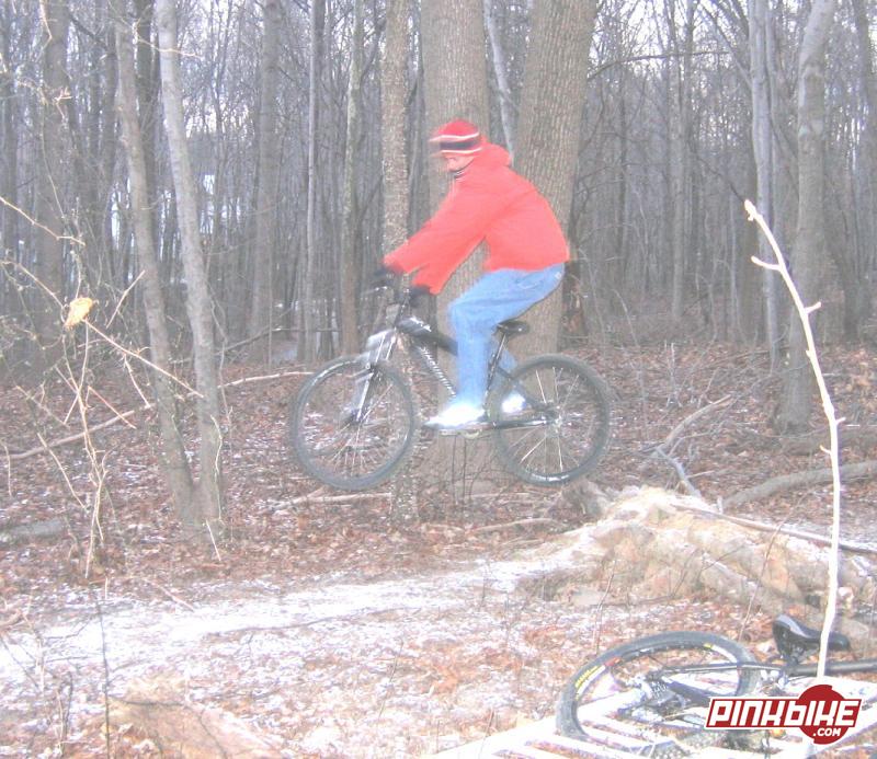 Me getting air in the cold.
