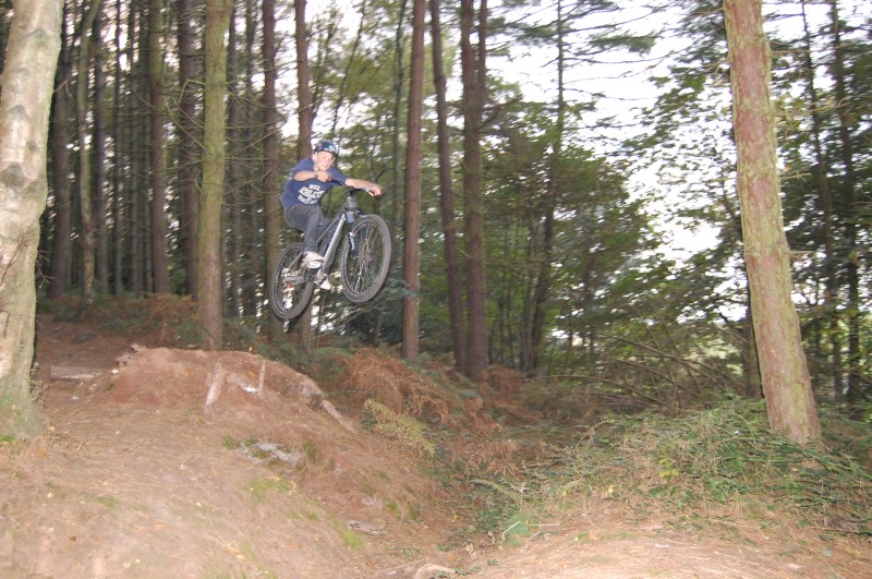 Gapping the Big un on his Hardtail