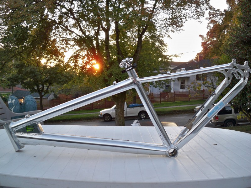 custom built hardtail frame - 6061 heat treated aluminum