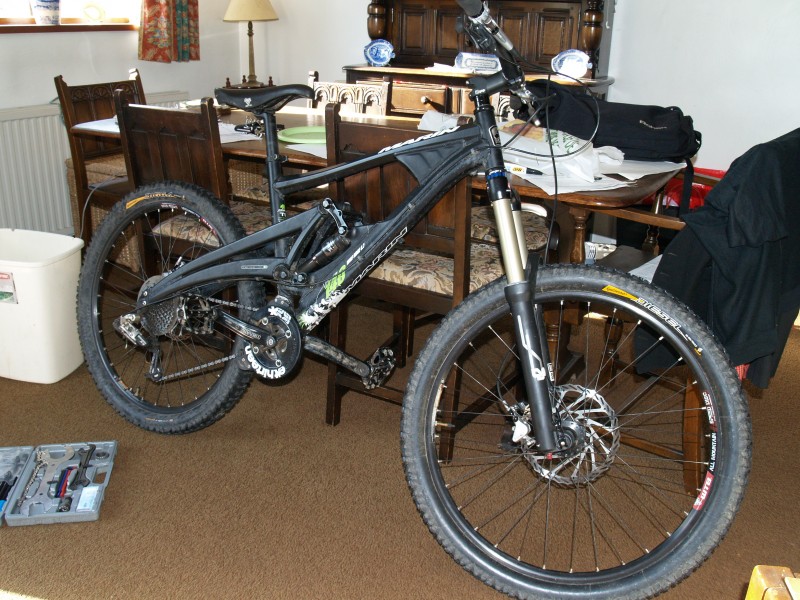Just a updated Photo of my bike. Upgrades are: 2010 Rockshox Lyrik, E-13 SRS chainguide, Conti tyres and SRAM X9 rear mech