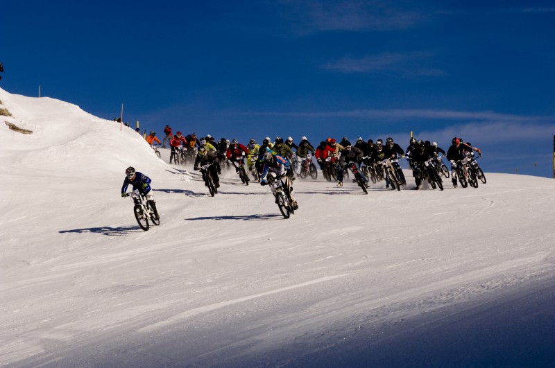 A race on the snow in verbier ! 
It was run of calification.