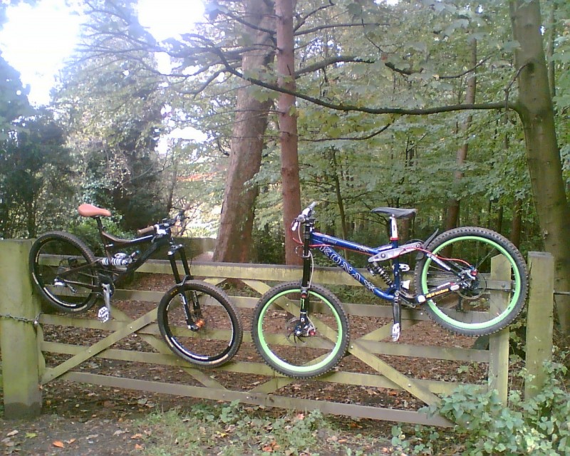 mine and jakes bikes!