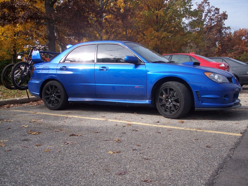 My STi loaded up ready for some DH action!