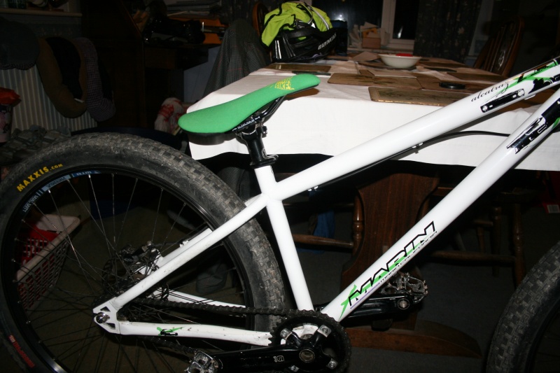 up date on my marin alcatraz 2010 new dmr saddle, odi grips, pike 454 forks, and hope headset (didnt really need tht).