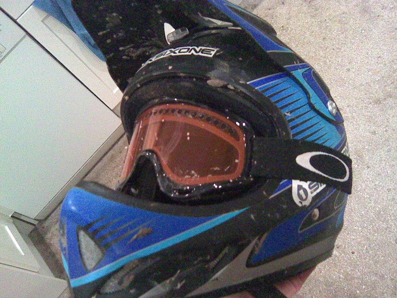 My helmet after Cwmcarn