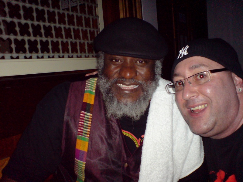 With Nambo Robinson of TAXI GANG '08, international reggae star/musician.