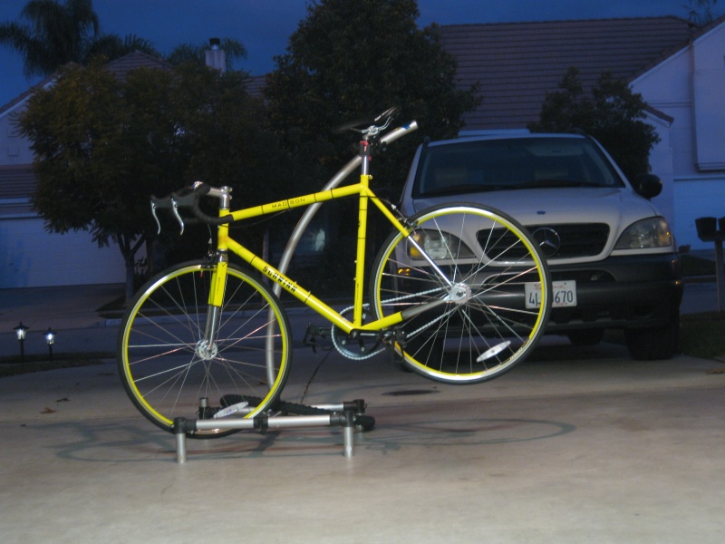 new road bike (NOT FIXIE), ghetto stand i got for free, and my car in a month.
