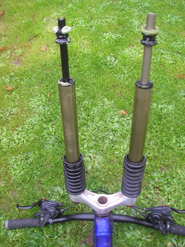 Retro 1998 Manitou Internals, elastomer in 1 leg and oil/coil in the other