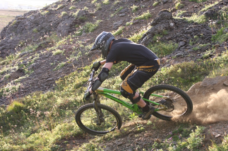 I was practising for the Icelandic DH Champion ship when this photo was shot.