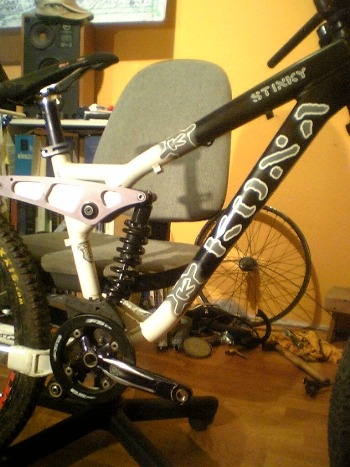 new frame, cranks and chainguide
